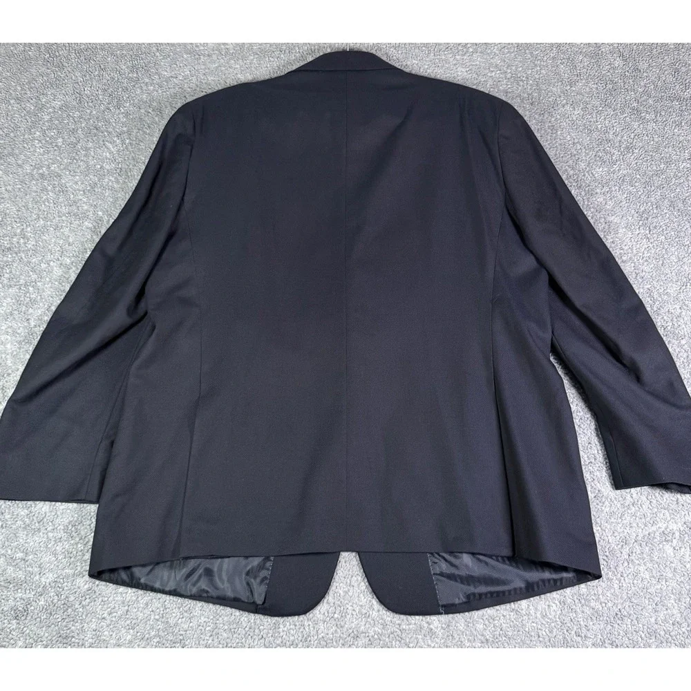 Joseph Abboud Heritage Blazer Men 46R Navy Blue Reda Wool Executive Fit Hopsack
